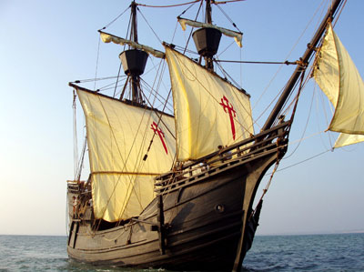 La Nao Victoria, rplica del navo que dio la primera vuelta al mundo, llega por primera vez a Garrucha