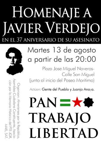 Aniversario del asesinato de Javier Verdejo