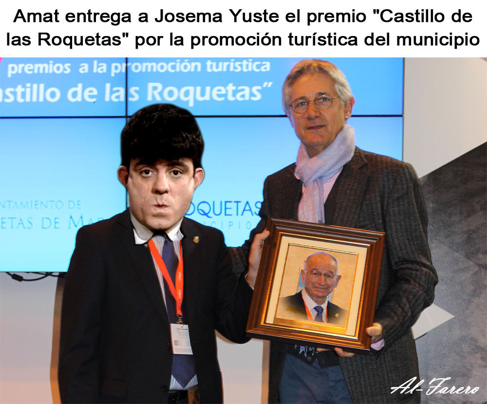 Amat entrega a Josema Yuste el premio 