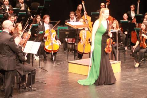 Noticia de Almería 24h: Delicadeza, armonía e intensidad se unen en el magistral concierto de la Orquesta Ciudad de Almería junto a la violinista Lara St John