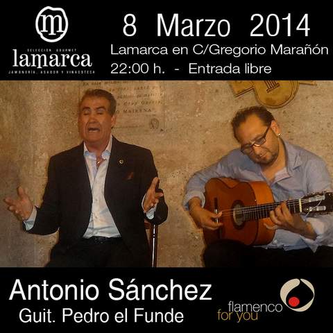 Actuacin del cantaor Antonio Snchez acompaado por la guitarra de Pedro el Funde