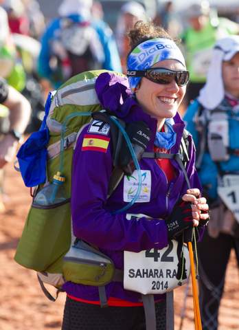 La atleta Beatriz Garca contina el Reto Diabetes en la Ultra Trail Tabernas Desert