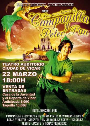 'Las aventuras de Campanilla y Peter Pan', nueva cita familiar en el Teatro Auditorio 'Ciudad de Vcar'