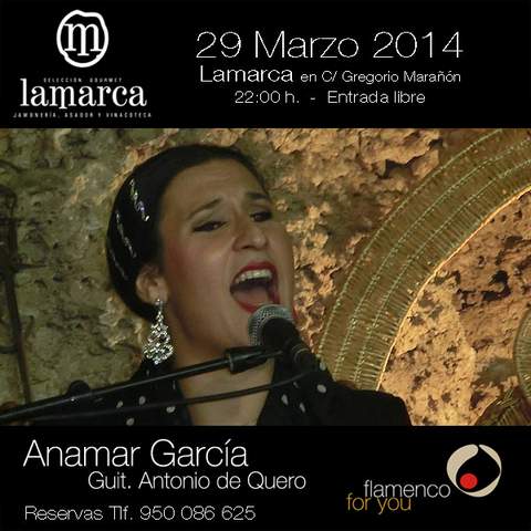 Actuacin de la cantaora Anamar Garca acompaada por la guitarra de Antonio de Quero