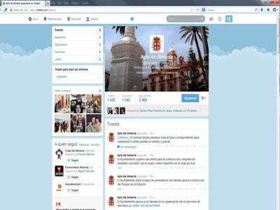 Noticia de Almera 24h: El Twitter del Ayuntamiento cumple su primer ao con cerca de 3.000 seguidores