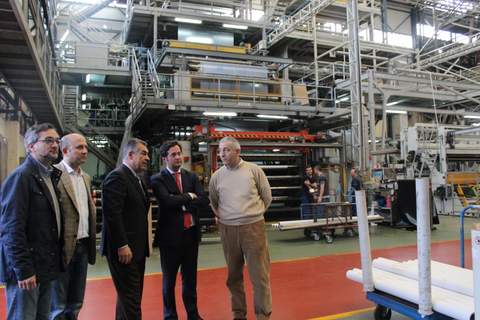 El alcalde visita las instalaciones de Sotrafa en El Ejido, fbrica de plsticos lder en Europa con base en el municipio