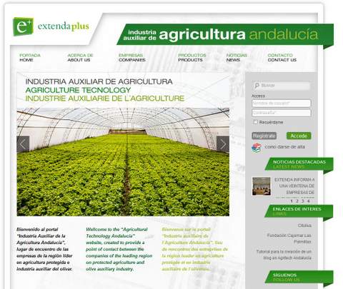 La industria auxiliar de la agricultura cuenta en Extenda Plus con un portal web para su promocin internacional