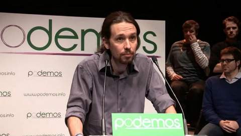 Pablo Iglesias, candidato de PODEMOS a las Elecciones Europeas, este sábado en Almería
