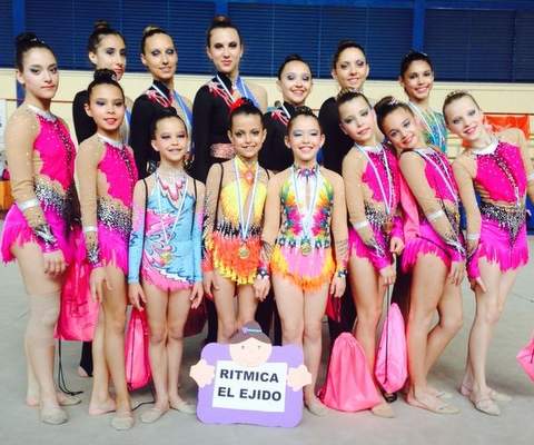 7 Oros para el Club Gimnasia Rtmca El Ejido en Jun (Granada)