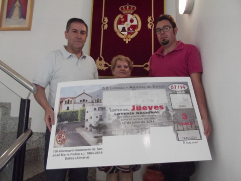 Noticia de Almera 24h: Loteras dedica la imagen de un sorteo al 150 aniversario del nacimiento del Santo Padre Rubio