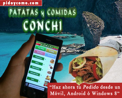 Pedir tu comida con el Móvil en Patatas Conchi, ahora es mucho más fácil