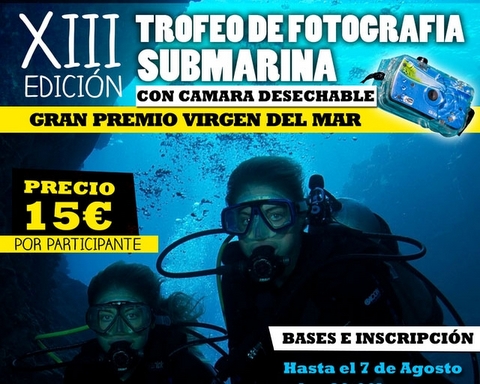 El XIII Trofeo de Feria de Fotografa Submarina con cmara desechable se celebrar el da 10 de agosto