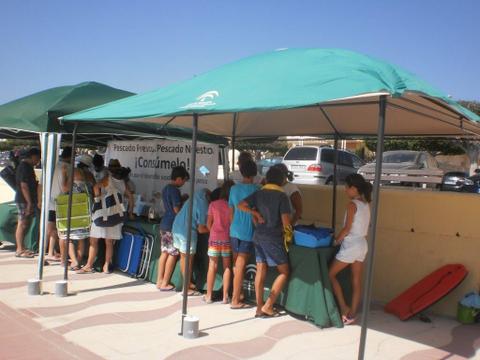 Noticia de Almera 24h: La carpa de la Junta sobre sensibilizacin del consumo de pescado inmaduro llega el martes a la playa de Almerimar