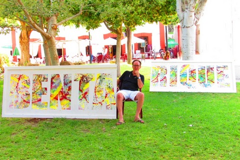 El artista almeriense Fernando Barrionuevo imparti los talleres creativos Art Game en Bentarique