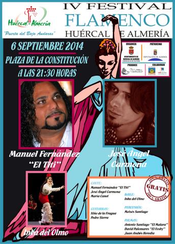 Noticia de Almera 24h: Cambio de ltima hora en el cartel del IV Festival Flamenco de Hurcal de Almera
