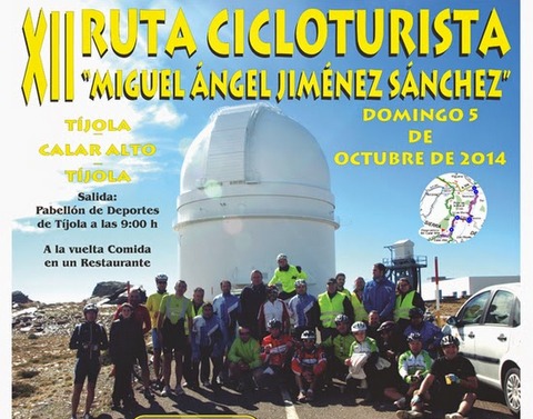 XII Ruta cicloturista a Calar Alto Miguel ngel Jimnez