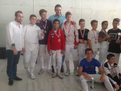 El Club de Esgrima Almera gana ocho medallas de las doce en juego en el I Torneo de Ranking Andaluz M15 y M17