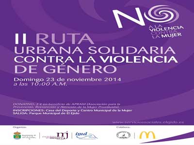 La II Ruta Urbana Solidaria contra la Violencia de Gnero reunir a mujeres de todo el municipio en conmemoracin del 25 de noviembre