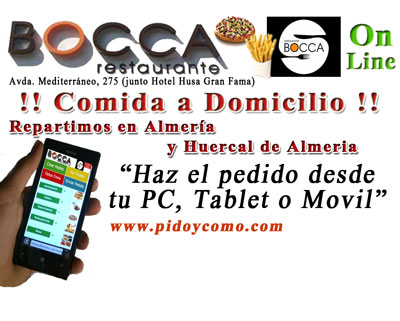 Noticia de Almería 24h: Ya puedes hacer tus pedidos on-line en Restaurante Bocca desde tu teléfono móvil, tablet o PC 