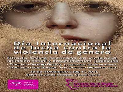 Albox celebrará el 'Día Internacional contra la Violencia de Género' con charlas informativas