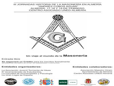 Abierto el plazo de inscripcin para las III Jornadas de Historia de la Masonera en Almera Andrs Cobos Azuar