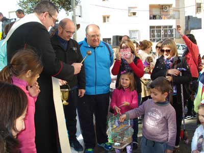 Gdor festeja San Antn con la bendicin de las mascotas en la Plaza de la Ermita