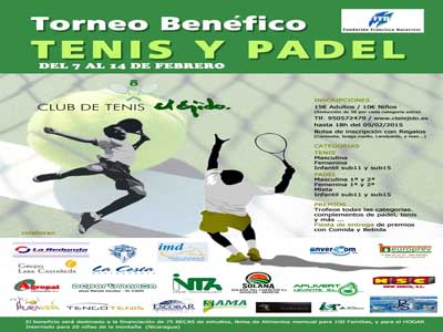 Torneo benfico de tenis y pdel para financiar proyectos de la Fundacin Francisco Navarrete 