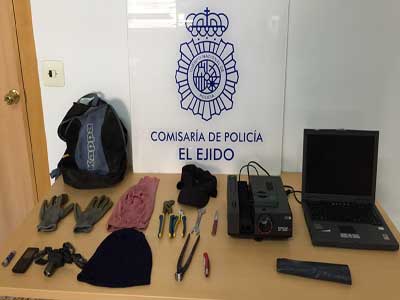 La Polica Nacional detiene al autor de los ltimos robos cometidos durante la noche en viviendas de El Ejido