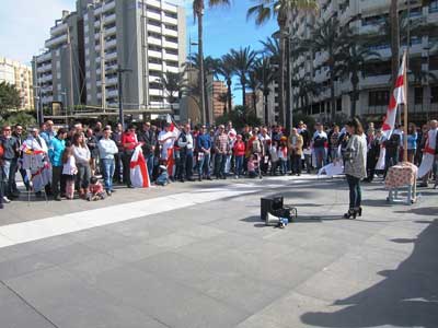 Los miembros de Accin por Almera se concentran en la Rambla para proclamar que Almera no es Andaluca