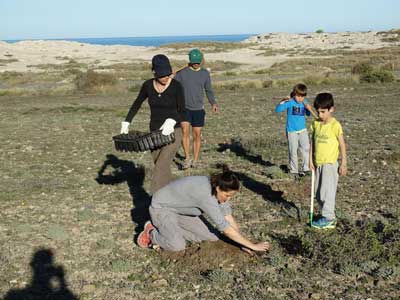 Voluntarios de Serbal repueblan con Azufaifos en el Parque Natural Cabo de Gata-Nijar