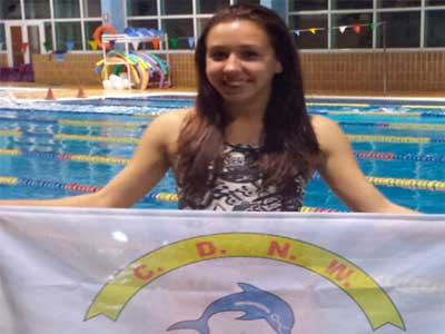 La nadadora del CDNW Roquetas Laura Grima Kamphuis en el XXIX Campeonato de Andaluca Absoluto de Invierno