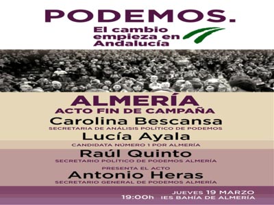Acto cierre de campaa de Podemos en Almera