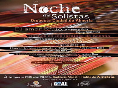 La Orquesta Ciudad de Almera ofrece una Noche de Solistas en el Auditorio