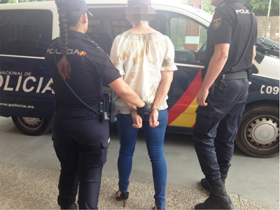 La Polica Nacional detiene en Aguadulce  a una fugitiva reclamada por las autoridades polacas