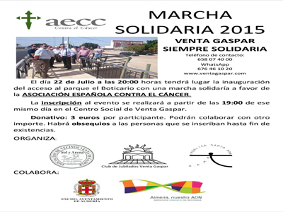 Marcha solidaria en Venta Gaspar a favor de la Asociacin Contra el Cncer