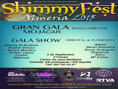 Mojcar acoge el SHIMMY FEST Almera 2015, el encuentro de Danza Oriental del Mediterraneo