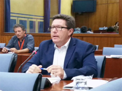 El parlamentario socialista, Rodrigo Snchez, recuerda que las obras de ampliacin de la depuradora de El Bobar estarn listas en enero