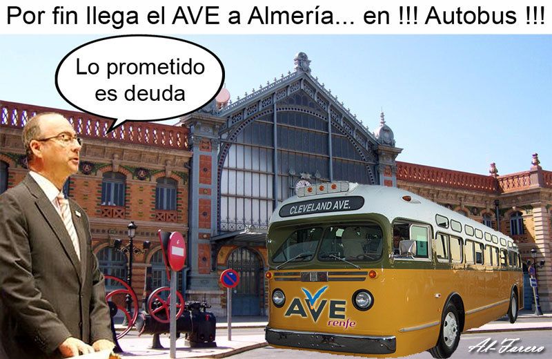 Por fin llega el AVE a Almera... en !!! Autobus !!!