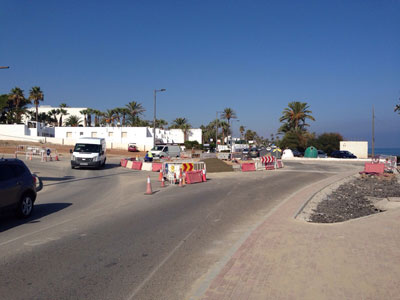 Una nueva rotonda en Mojcar Playa mejora la seguridad y facilita el cambio de sentido a los conductores en este tramo