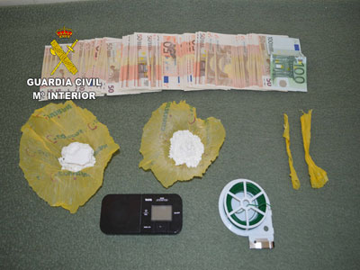 La investigacin del robo en un domicilio lleva a la Guardia Civil a desmantelar un punto de venta de drogas