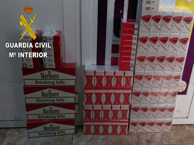 La Guardia Civil interviene 250 cajetillas de tabaco en dos actuaciones