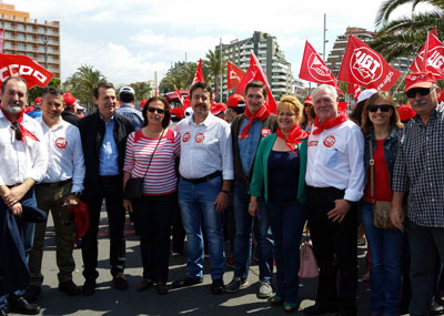 El secretario general del PSOE de Almera pide a los trabajadores que saquen del gobierno al culpable de su prdida de derechos