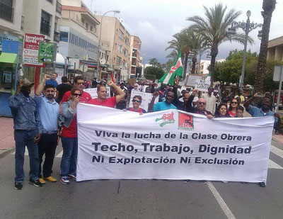 El SOC-SAT considera un xito la manifestacin del 1 de Mayo celebrada ayer en Roquetas