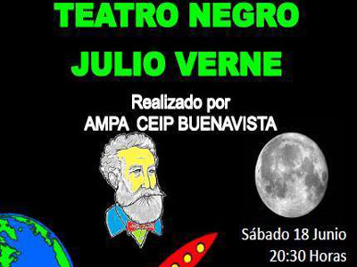 La obra Teatro Negro del AMPA Ceip Buenavista acercar a los asistentes al legado de Julio Verne
