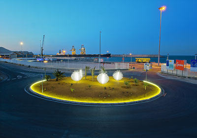 El Ayuntamiento finaliza los trabajos de la rotonda del Puerto Industrial