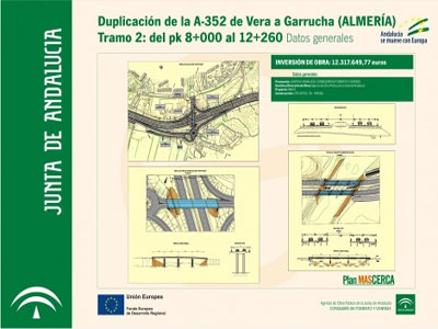 Las obras para el desdoblamiento de la carretera de Vera a Garrucha, se retomarn el prximo mes de septiembre