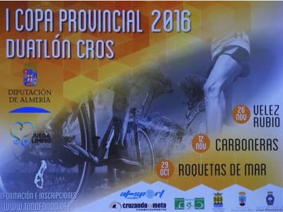 La I Copa Provincial de Duatln Cross contar con Roquetas de Mar, Carboneras y Vlez Rubio como sedes