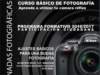 Participacin Ciudadana organiza un curso bsico de fotografa para sacar el mximo rendimiento a una cmara rflex