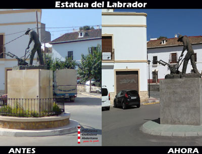 Plataforma Ciudadana Abderitana trasladar un Ruego de la Estatua del Labrador al PP