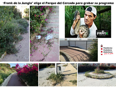 Noticia de Almería 24h: Plataforma cree que “Frank de la Jungla” puede elegir el parque del cercado para grabar su programa